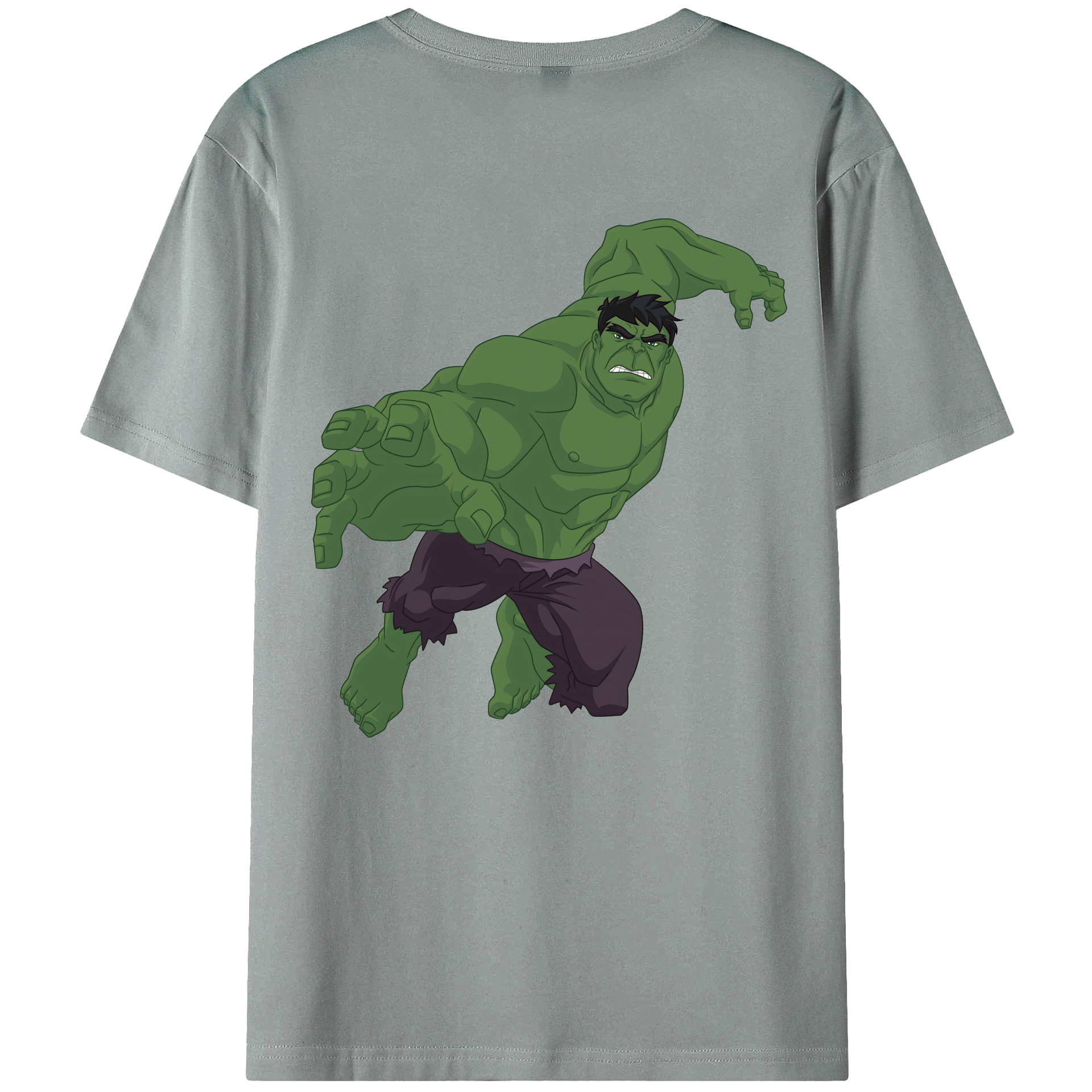 （画像用） アベンジャーズ The Avengers 綿100％ メンズ半袖Tシャツ（バックプリント） 通気性